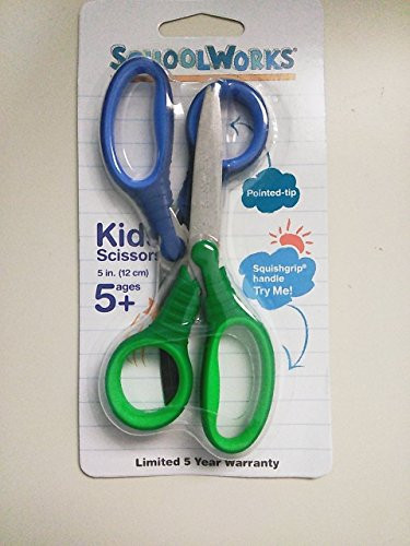 Schoolworks Kids Scissors 2 Pack Blue and Green