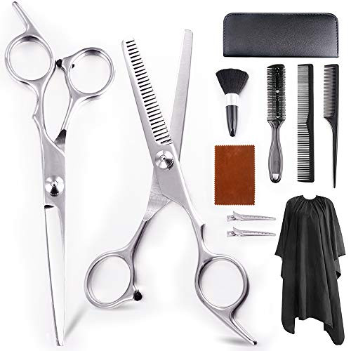 Professional Hair Cutting Scissors Set 11Pcs Haircut Scissors Thinning Shears Multi-Use Haircut Kit Hairdressing Scissors Hair Cutting Shears for Barber Salon Home Hair Shears for Women Men Professional Hair Cutting Scissors Set 11Pcs Haircut Scissors Thinning Shears Multi-Use Haircut Kit Hairdressing Scissors Hair Cutting Shears for Barber Salon Home Hair Shears for Women Men
