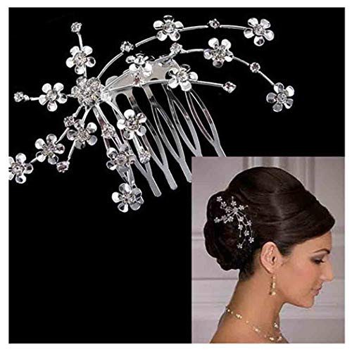 Olbye Rhinestone Wedding Hair Comb Silver Crystal Side Comb Bridal Hair Accessories for Bride and Bridesmaids Olbye Rhinestone Wedding Hair Comb Silver Crystal Side Comb Bridal Hair Accessories for Bride and Bridesmaids