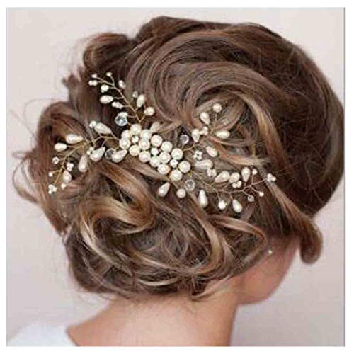Olbye Pearl Wedding Hair Clip Headpiece Silver Crystal Side Comb Clip Bridal Hair Accessories for Bride and Bridesmaids Olbye Pearl Wedding Hair Clip Headpiece Silver Crystal Side Comb Clip Bridal Hair Accessories for Bride and Bridesmaids