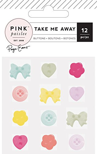 American Crafts 12 Piece Take Me Away Buttons