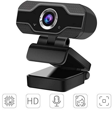 HD Webcam with Microphone, 1080P Webcam Streaming for PC Laptop Desktop Video Calling, Conferencing with Flexible Rotatable Clip