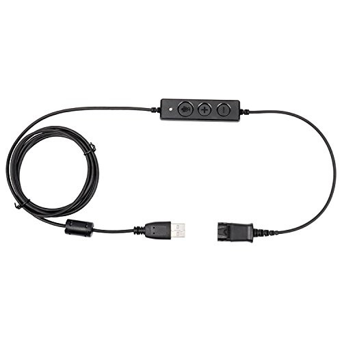 VoiceJoy Headset QD(Quick Disconnect) Connector to USB Adapter Cable with Volume Adjuster, Mute for Microphone for PC, Laptop Computer