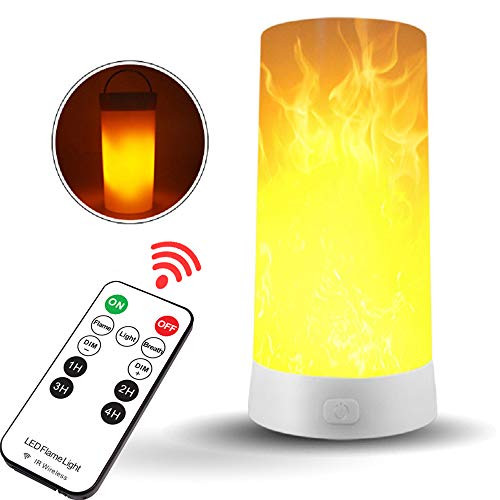 HEDELE Led Flame Effect Light,Rechargeable USB Flame Lamp with Magnetic Base Smart Remote Control,4 Flame Modes Waterproof Table Lamp for Festival/Hotel/Bar Party Decoration HEDELE Led Flame Effect Light,Rechargeable USB Flame Lamp with Magnetic Base Smart Remote Control,4 Flame Modes Waterproof Table Lamp for Festival/Hotel/Bar Party Decoration
