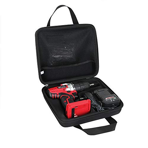 Hermitshell Hard Travel Case for Avid Power 20V MAX Lithium Ion Cordless Drill, Power Drill Set with 3/8 inches Keyless Chuck, Variable Speed, 16 Position and 22pcs Drill/Driver Bits (Black)