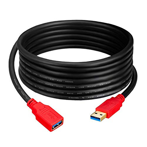 USB 3.0 Extension Cable 15ft, Hftywy USB Type A Male to Female Extension Cord 5Gbps Data Transfer for USB Keyboard,Mouse,Flash Drive, Hard Drive, Playstation, Xbox, Oculus VR, Card Reader, Printer