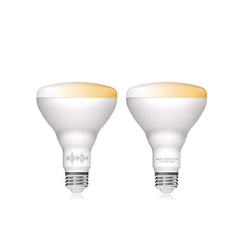 Helloify BR30 Smart WiFi LED Light Bulbs, Tunable Changing, Warm to Cool White Dimmable, Work with Alexa & Google Home (No Hub), 60W Equivalent, E26, 2700K-6500K, 2 Count