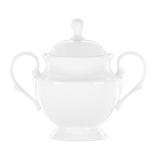 Lenox Simply Fine White Sugar Bowl with Lid