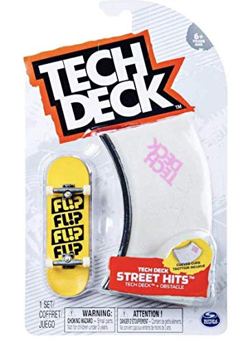 Tech-Deck Street Hits Skateboard with Ramp Set 6 Varieties 96mm Fingerboard (Flip)