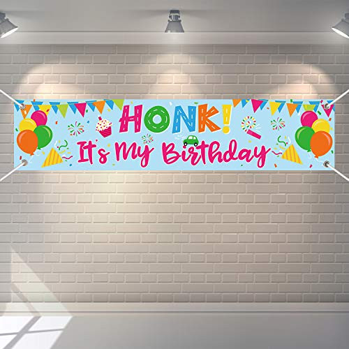 HONK ITS My Birthday Quarantine Banner Large Happy Birthday Yard Sign Backdrop It's My Birthday Backdrop Party Indoor Outdoor Car Decorations?Blue?