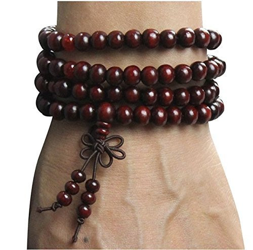 HAO Sandalwood Buddhist Buddha Meditation 8mm*108 Prayer Bead Mala Bracelet/Necklace(red) HAO Sandalwood Buddhist Buddha Meditation 8mm*108 Prayer Bead Mala Bracelet/Necklace(red)