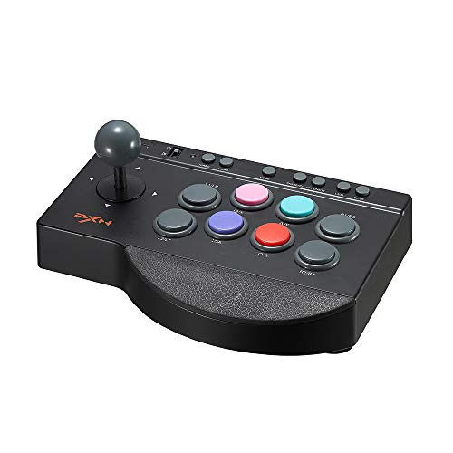 PXN 0082 USB Arcade Fight Stick, PC Street Fighter Arcade Game Fighting Joystick Controller for PS3, PS4, Xbox One, Switch, Window PC