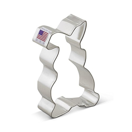 Floppy Ear Easter Bunny Cookie Cutter - 3.8 Inches - Ann Clark - US Tin Plated Steel