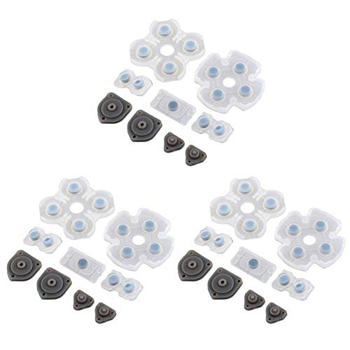 Onyehn 3 Set Silicone Conductive Rubber Pad Keypads for Sony Playstation 4 PS4 Controller for Dualshock 4 Buttons Repair Replacemet Part
