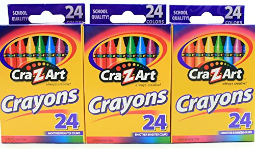 Cra-Z-Art Crayons, 24 Count, Pack of 3