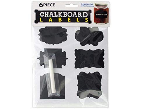 Kole Imports 6-Pc Self-Adhesive Chalkboard Label Set