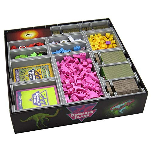 Folded Space Dinosaur Island and Totally Liquid Board Game Box Inserts Organizer