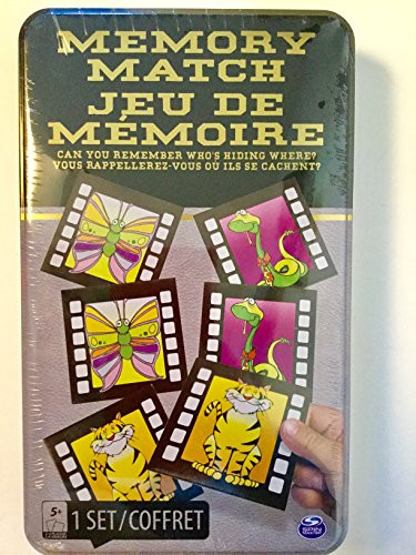 Spin Master Memory Match Card Game in Tin