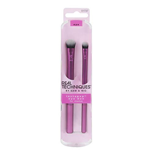 Real Techniques InstaPop Eye Brush Eyeshadow Duo, 2 Count