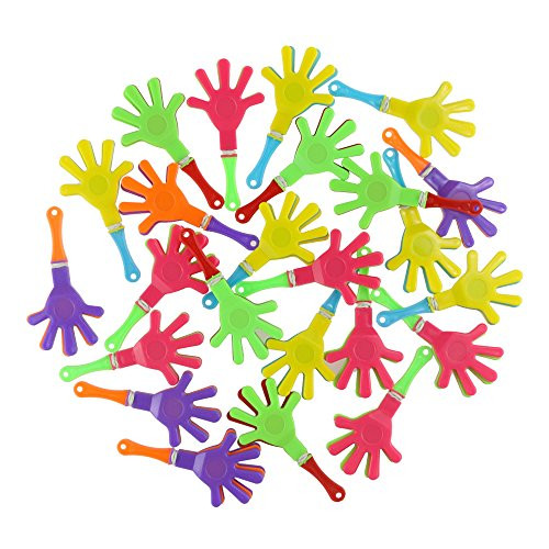 Etmact Plastic Hand Clappers 3.3", 24 Pack Plastic Toy Hand Toy Hand Clappers Plastic Hand Clappers Hand Clappers Noisemakers Toy Packs Clapper Toy Mini Hand Clappers Hand Clappers Bulk