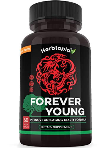 Forever Young Anti Aging Supplement for Longevity & Immune System Boost with Organic Ginseng, Organic Codonopsis/Dang Shen, Organic Astragalus Root, Organic Reishi Mushroom