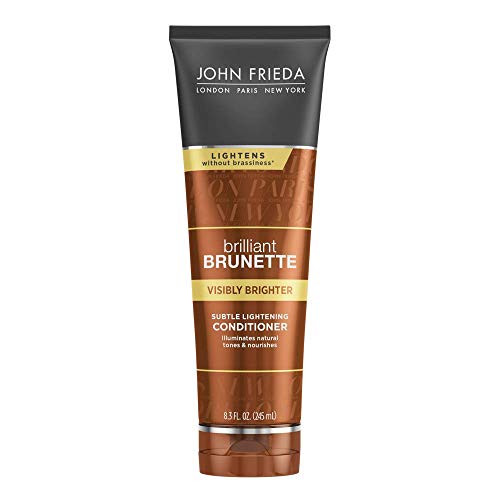 John Frieda Brilliant Brunette Visibly Brighter Subtle Lightening Conditioner, 8.3 Ounce