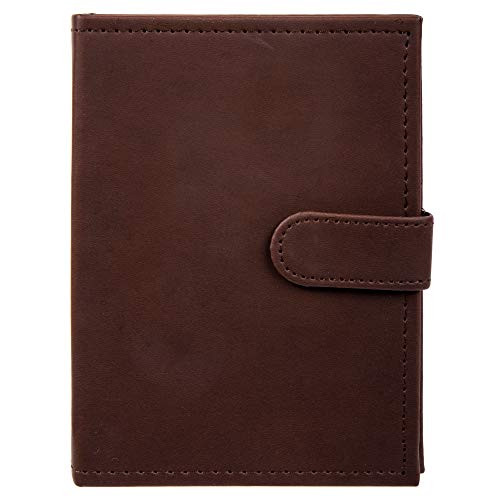 Truu Design Sized, Brown CTG, Classic and Timeless Faux Leather Small Photo Album, 4 x 6 inches
