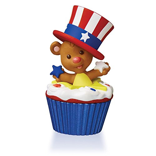 Hallmark Keepsake Ornament Star-Spangled Bear Keepsake Cupcake Series 2016