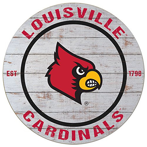 KH Sports Fan 20"x20" Louisville Cardinals Classic Weathered Circle, Multi