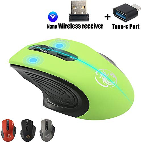 Wireless Mouse for MacBook Laptop Mac Windows Chromebook Desktop Computer iMac,Wireless Mouse for MacBook Pro Air Mac (Green)