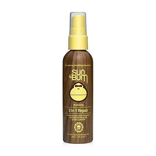 Sun Bum Revitalizing 3-in-1 Detangler Repair Spray | Vegan and Cruelty Free Detangling, Conditioning and Protecting Hair Treatment | 3 oz