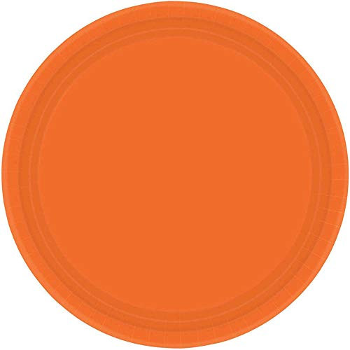 Orange Peel Round Paper Plates | 9" | Pack of 8 | Party Supply