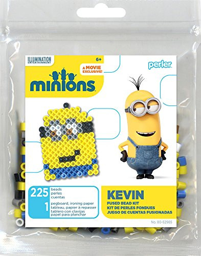 Perler Beads 80-52985 Minions Perler Kevin Activity Trial Size Kit, Yellow