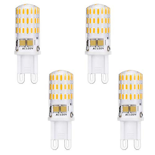 LXcom 5W G9 LED Bulb 46LEDS Corn Light Bulbs(4 Pack)- Led Chandelier G9 Bulb Warm White 3000K 50W Halogen Bulb G9 Base Lights for Chandelier,Ceiling Fan,Under Cabinet Puck Lighting,AC110V LXcom 5W G9 LED Bulb 46LEDS Corn Light Bulbs(4 Pack)- Led Chandelier G9 Bulb Warm White 3000K 50W Halogen Bulb G9 Base Lights for Chandelier,Ceiling Fan,Under Cabinet Puck Lighting,AC110V