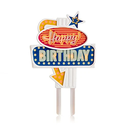 SUCK UK Happy Birthday Flashing Cake Topper