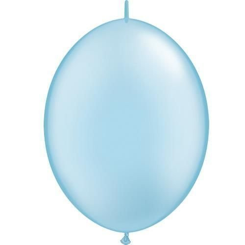 Pearl Light Blue 6 Inch Qualatex Quick Link Balloons x 50 by Qualatex