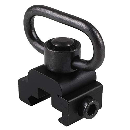 Thion Quick Release/Detach Sling Swivel with Push Button,360° Rotation 1.44'' Loop.Quick Detach Push Button QD Sling Attachment for Picatinny/Weaver Rail Mount