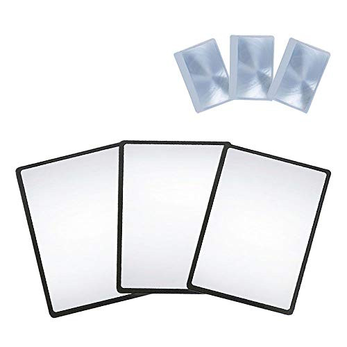 Magpro Magnifying Sheet 3 Pack 3X PVC Lightweight Page Size with 3 Bonus Card Magnifier, Magnifying Glass for Reading Small Patterns, Maps and Books