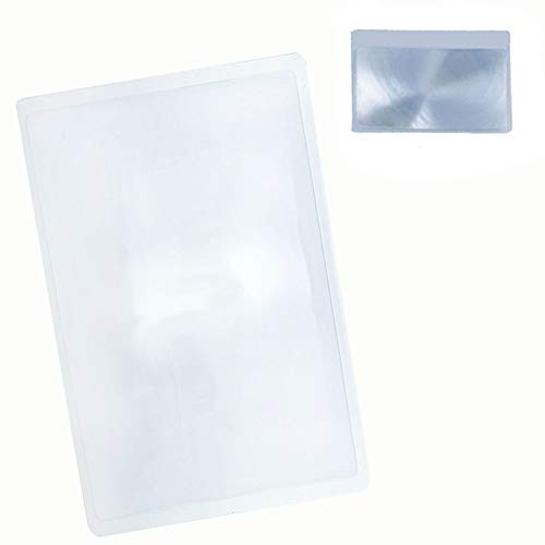 MagDepo Page Magnifying Sheet 3X PVC Lightweight Fresnel Lens Solar Oven/DIY Projection with 1 Bonus Card Magnifier, Low Vision Aids, Magnifying Glass for Reading
