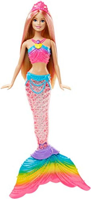 Barbie Dreamtopia Rainbow Lights Mermaid Doll, Blonde with Light-up Tail Barbie Dreamtopia Rainbow Lights Mermaid Doll, Blonde with Light-up Tail