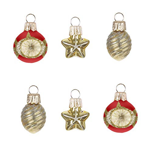 Hallmark Keepsake Christmas Ornaments 2019 Miniature Decorative Baubles Glass Set of 6, Mini Set, 6 Count