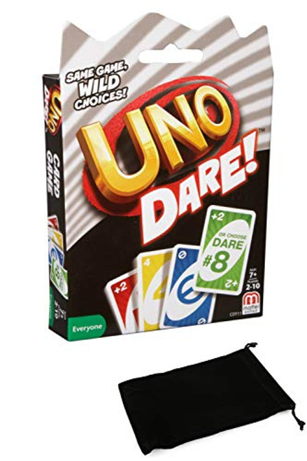 Uno Dare Card Game Bundle with Drawstring Bag