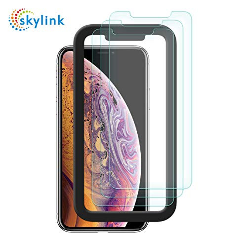 skylink [3-Pack] Screen Protector for iPhone Xs Max with Worry-Free Installation Frame