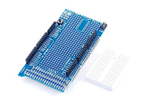 LIVISN MEGA 2560 R3 Proto Prototype Shield V3.0 Expansion Development Board + Mini PCB Breadboard 170 Tie Points for arduino