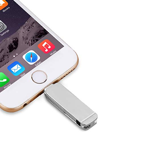 USB 3.0 Pen Drives for iPhone [3-in-1] OTG Jump Drive, iPad Memory Stick, iOS External Storage Expansion for iPad, Android Phones, PC (128GB)