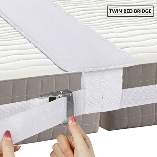 Bed Bridge Twin to King Converter Kit - Bed Gap Filler to Make Twin Beds Into King - Twin Bed Connector King Maker & Mattress Connector for Guests Stayovers & Family Gatherings