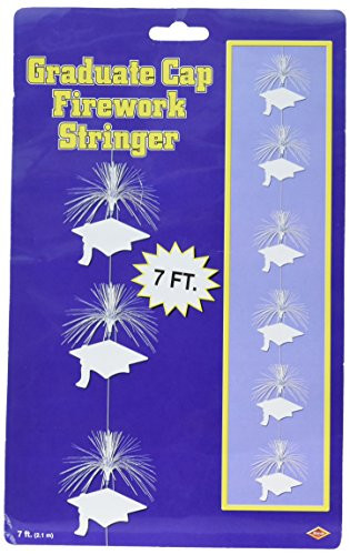 Grad Cap Firework Stringer (white) Party Accessory  (1 count) (1/Pkg)