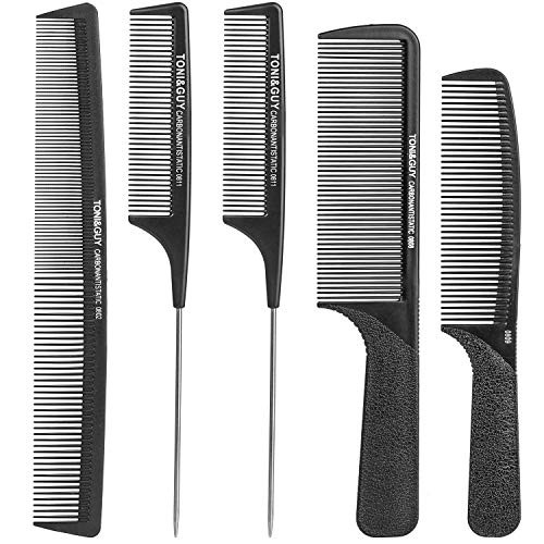 5 Packs Hair Comb Set Professional Rat Tail Combs Fine Tooth Barber Combs Dressing Combs for Hair Stylist
