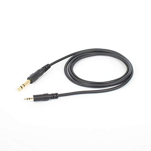 Gleewin 6.35mm 1/4 to 3.5mm 1/8 Cable Adapter, Male to Male TRS Stereo Audio Jack Plug Wire Cord Bi-Directional Connector,1.5M/5FT