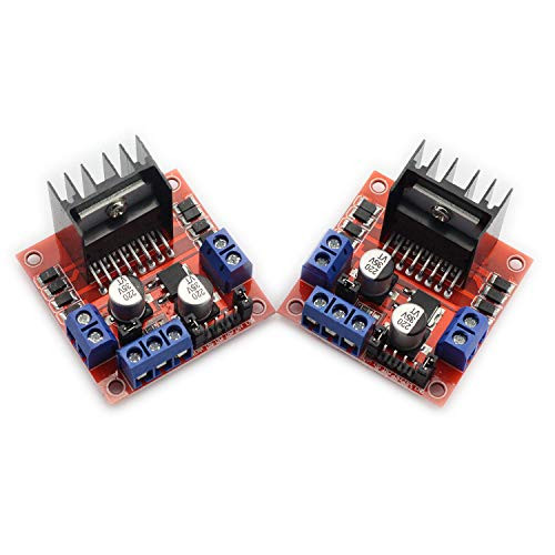 Maxmoral 2pcs L298N Module Dual H Bridge DC Stepper Motor Drive Controller Board for Robot Smart Car